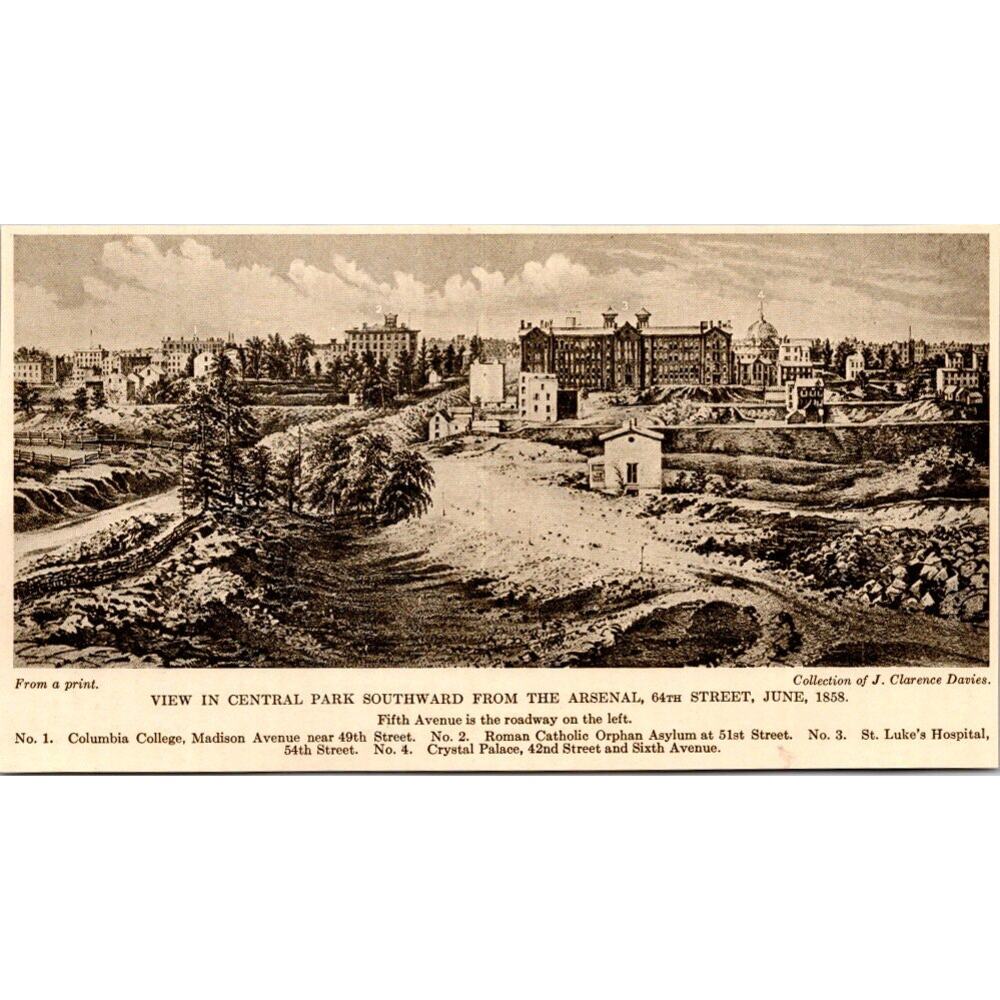 View In Central Park Southward From Arsenal 1915 Fifth Avenue NY Picture SAI9-1 - Picture 2 of 2